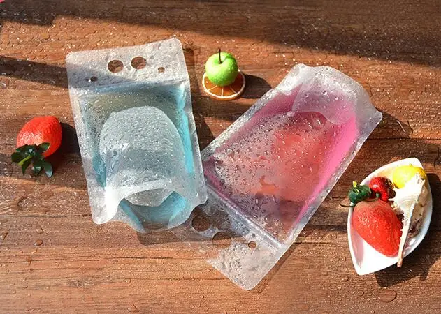 1000pcs 450ml Transparent Self-sealed Plastic Beverage Bag DIY Drinkware Drinking Bag Fruit Juice Food Storage Bag