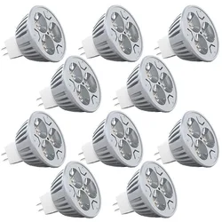 10pcs/lot  LED Bulb MR16 Spot Light 3W 12V Dimmable mr16 LED Spotlight Warm Cold White Super Quality LED Bulb Lamp