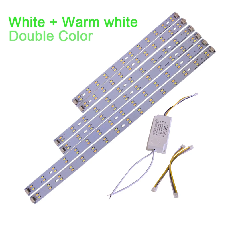 LED Ceiling Lamp PCB Board Modified Light Source Led Tube Energy Saving Lamp Plafon Ac85-265V white + warm white