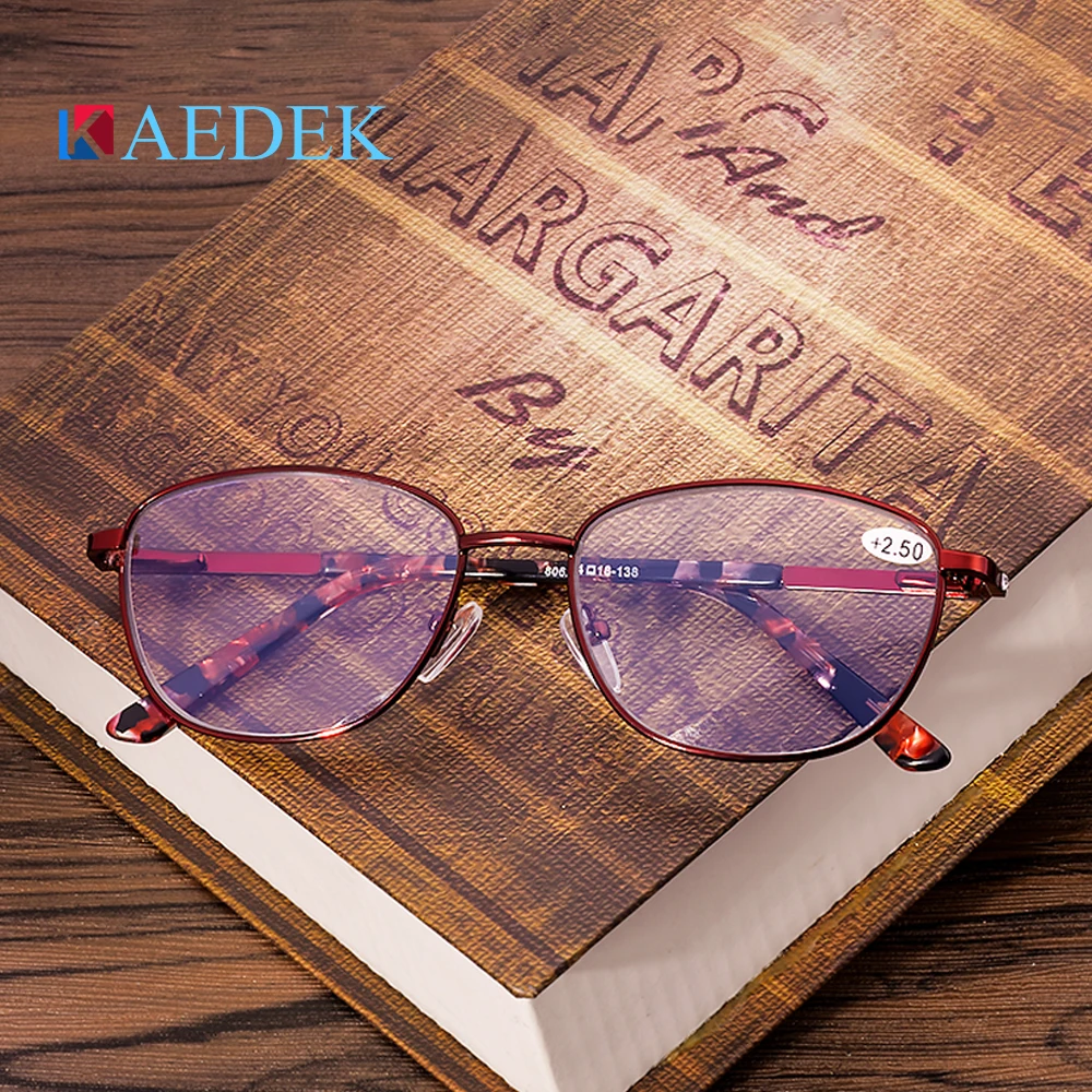 KAEDEK Fashion Computer Glasses Working Women Anti Blue Light Blocking Filter Reduce Digital Eye Strain Clear Improve Comfort