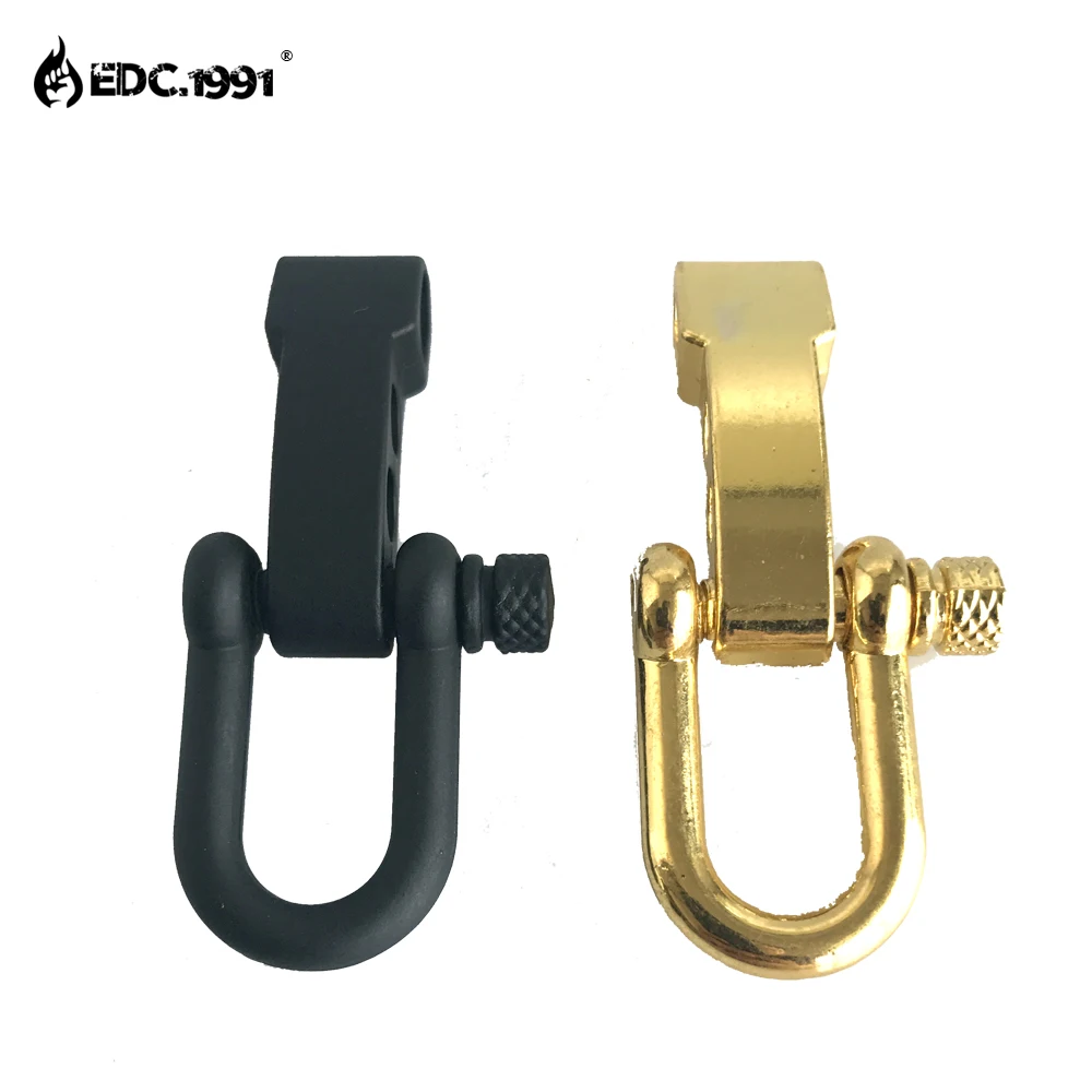 High Quality Adjustable O U Shape Anchor Shackle Outdoor Survival Rope Paracord Bracelet Buckle For Outdoor Sport Escape Tool