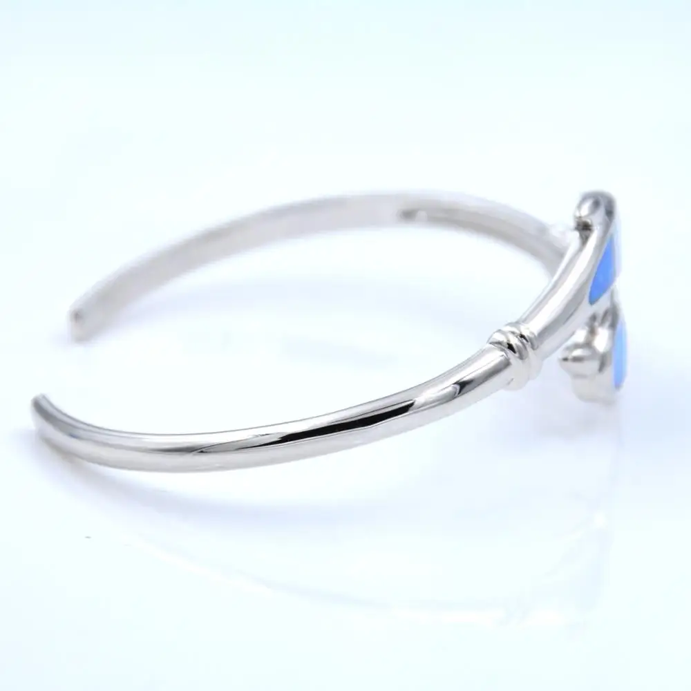 JLZ-049 New fashion jewelry Deep Blue Opal Dolphin bangle Bracelet