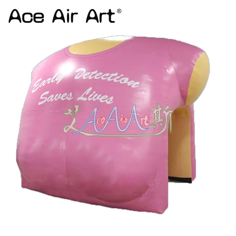 

Inflatable Tunnel Tent Air Arch in Shape of Breast for World Breast Cancer Awareness Day