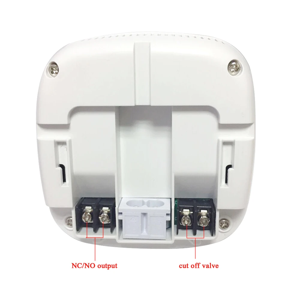 1Pcs Wall Mount Natural Gas Alarm Coal Gas Leak Detector With TUYA WIFI Wireless APP Notication Cut Off Solenoid Valve DN15 DN20