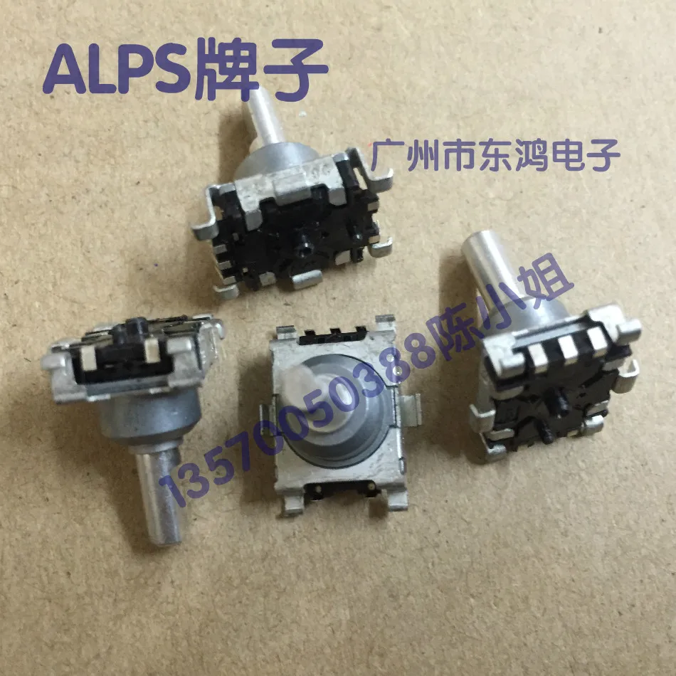 

4pcs for ALPS EC11 patch encoder with switch 18, location 9, pulse dot, fine axis 15mm