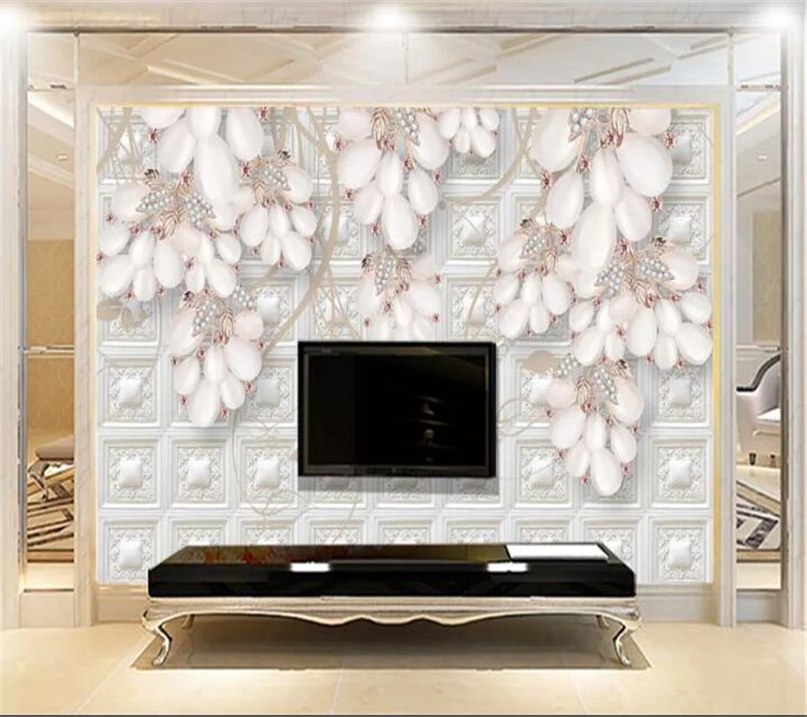 

wellyu Custom Wallpaper papier peint Modern aesthetic wall solid three-dimensional luxury flower wall papier peint behang