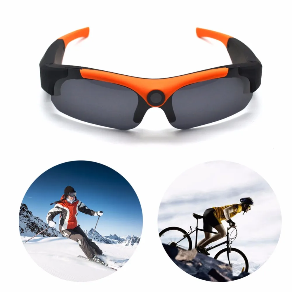 HD Smart 1080P 16GB/32GB Camera Smart Glasses Black/Orange Polarized Lens Sunglasses Camera Action DVR Sport Video Camera Glasse