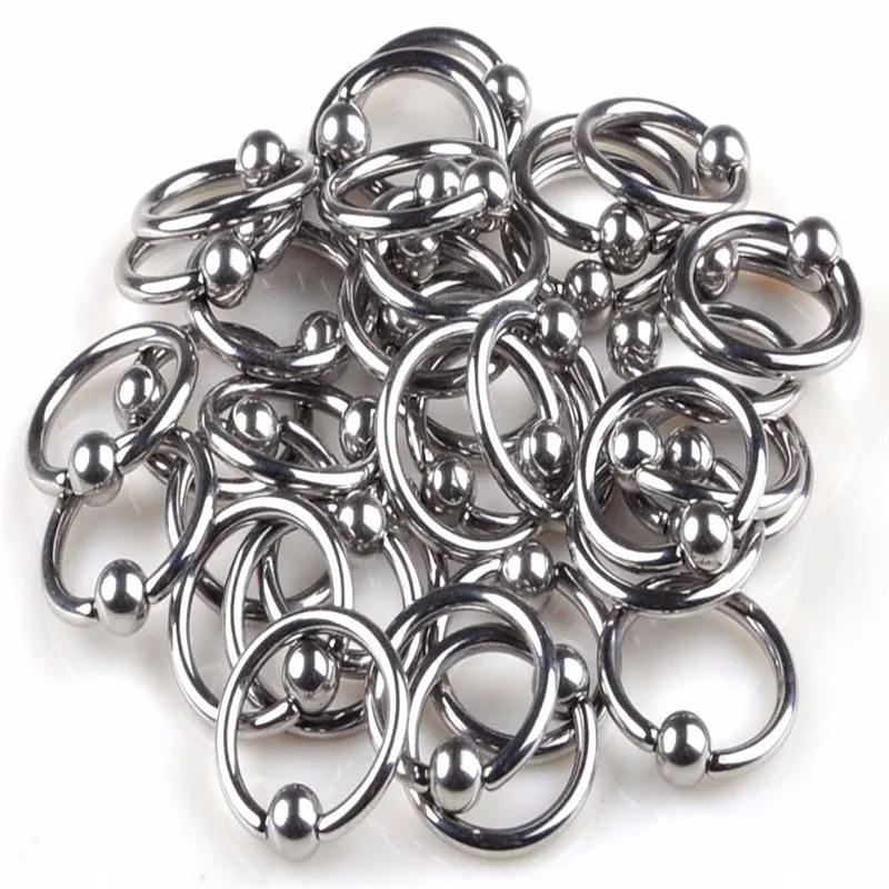 PINKSEE 20 Pcs Hot Sale Surgical Stainless Steel Circular Eyebrow Nose Studs Piercing Rings Body Jewelery Wholesale