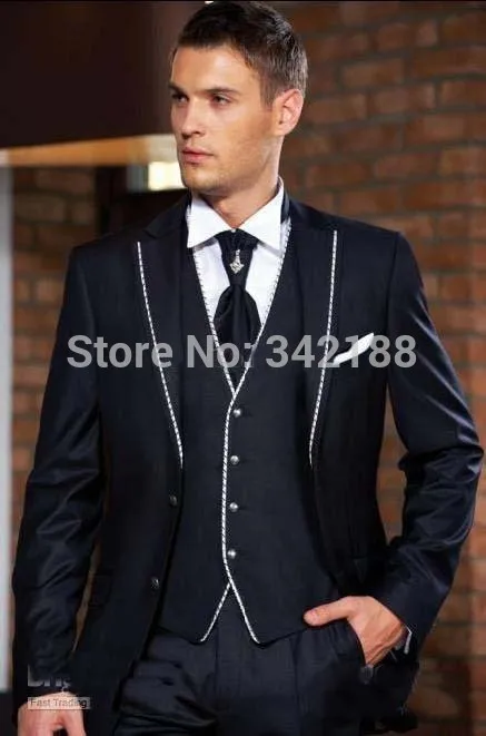 

Wholesale - cheap Groom Tuxedos Best man Suit Wedding Groomsman/Men Suits Bridegroom (Jacket+Pants+Tie+Vest/best man suits)weddi