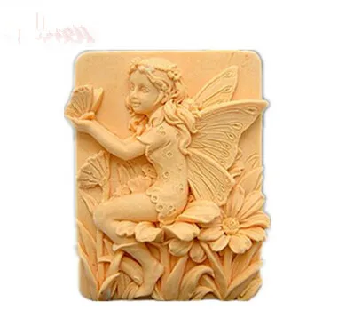 Peaceful penny fairy shape handmade soap mold cake molds butterfly flower fairy silicon mould