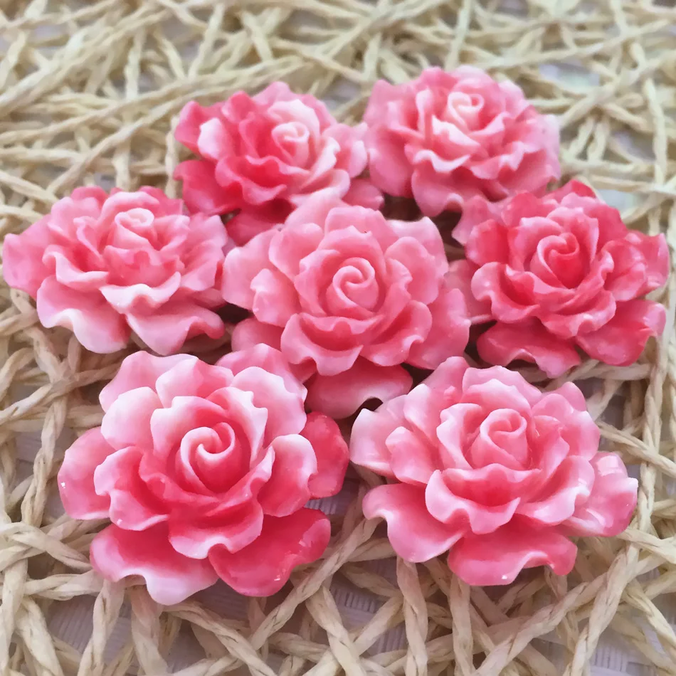 Charming pink artificial coral flower spacers beads 5x7mm 10x20mm 4x30mm wholesale price new fashion diy jewelry 5pcs B926