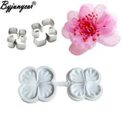 NEW Cherry Petal Veiners Silicone Molds Fondant Gumpaste Resin Clay Art Flower Cake Decorating Tool,Sugarcraft Cutters CS368