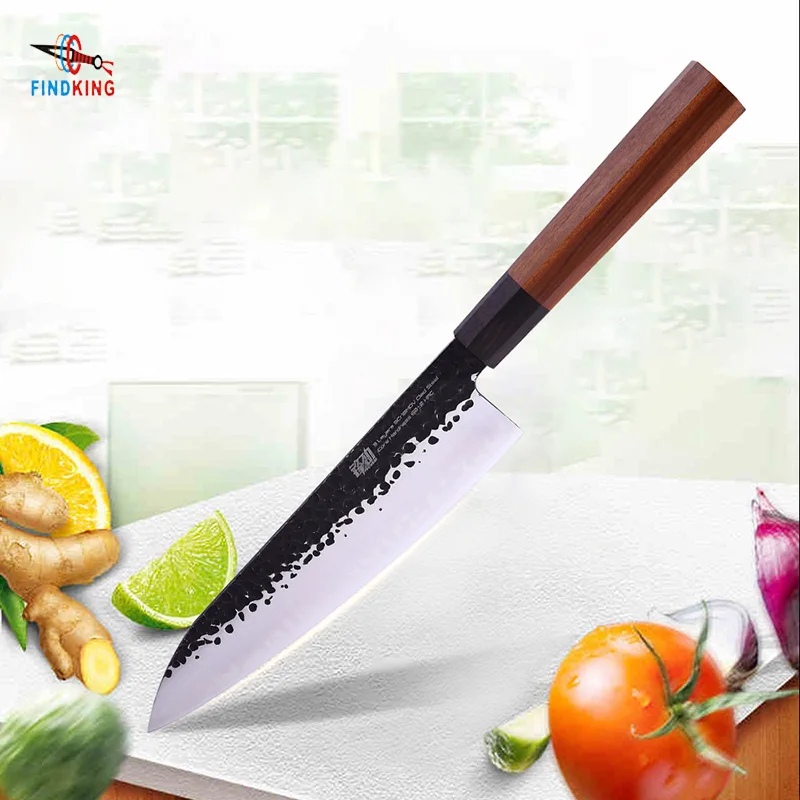 FINDKING 9 inch sushi chef knives Japanese Professional Octagonal Handle Clad Steel Sushi Knife Kitchen Chef Knife