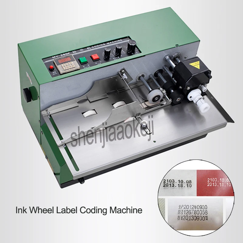 Ink wheel marking machine Digital continuous automatic code printing machine Print production date food packag bag printer 1pc