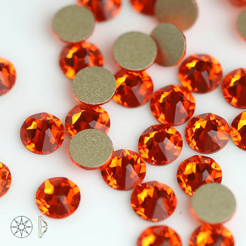 360Pcs 8 big + 8 small Cut Facets Rhinestone SS16 SS20 Crystal Flatback Non Hotfix Rhinestones Nail Decoration Crystal Stones