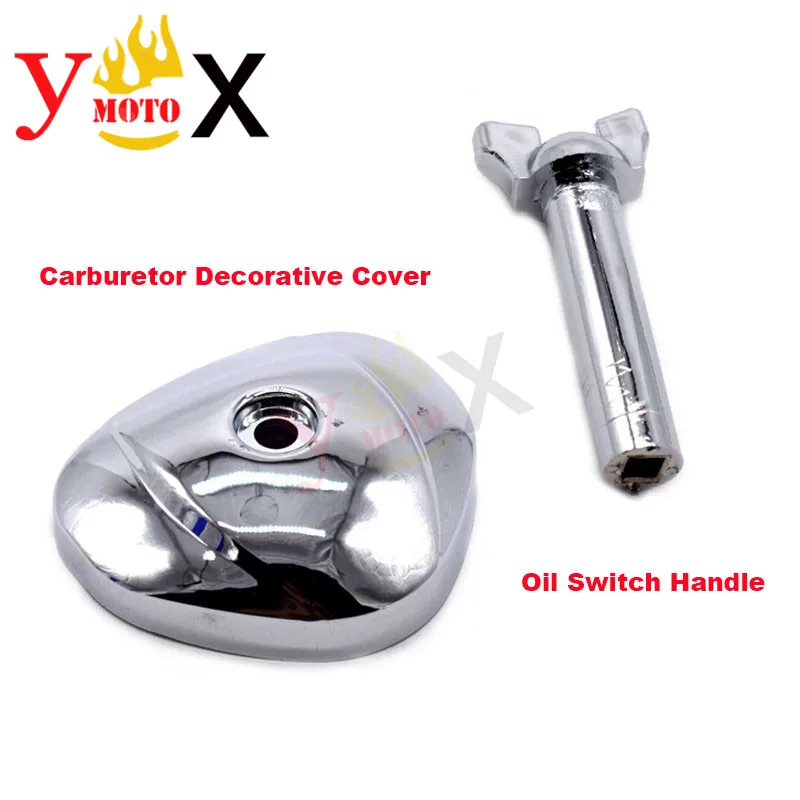 Motocicleta chrome abs carburador carb capa decorativa guarda tampa & interruptor de óleo combustível alça para honda steed 400/600 vlx400 vlx600