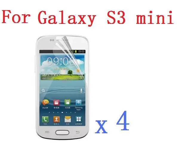 High Clear LCD Screen Protector For Samsung Galaxy S3 III mini I8190 + Cleaning Cloth + 4PCS/Lot