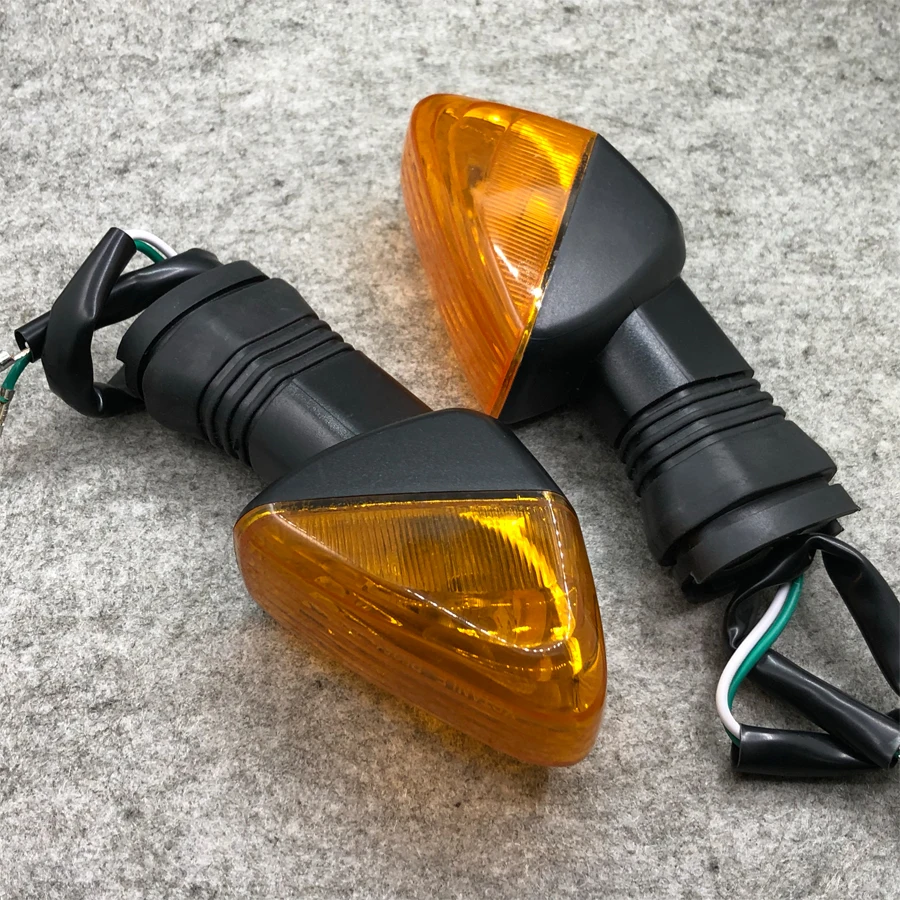 

1 Pair Yellow/White Lens Motorcycle Turn Signal Light For Kawasaki Ninja ZX-6R 636 600 ZX-10RR 1000 650R Z750S KLE 500