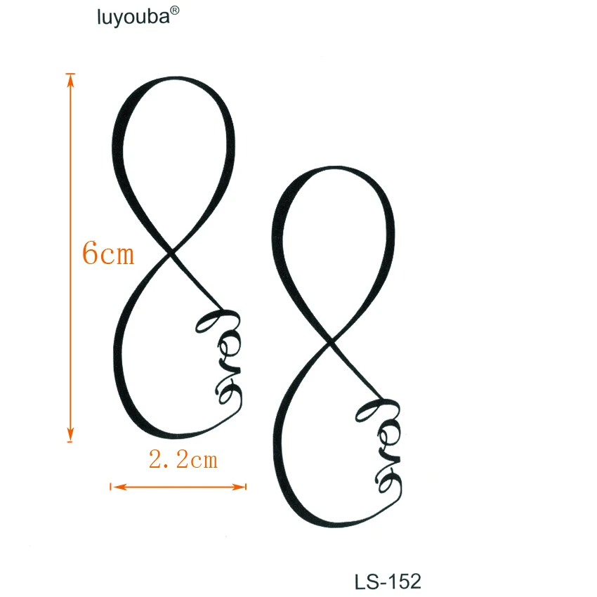 Forever LOVE Waterproof Temporary Tattoos men  Unlimited love Fake Tattoo Body Art Flash Tattoos Tatuagem Tatoo Sleeve