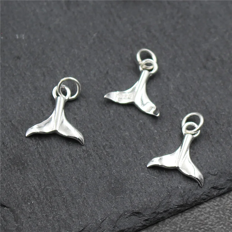 1pc100% 925 Sterling Silver Mermaid Tails Charms High Quality Fashion Decoration Pendants Fit Earrings Necklace DIY Fine Jewelry
