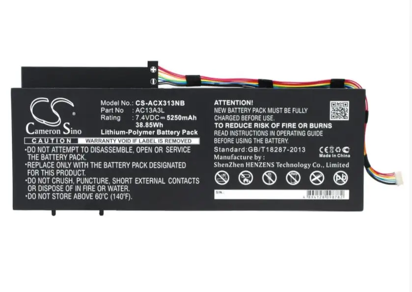 Cameron Sino 5250mAh  battery for ACER  Aspire P3-131 P3-171-5333Y4G12as  P3-131-21292G06as P3-131-21292G12as P3-171 AC13A3L