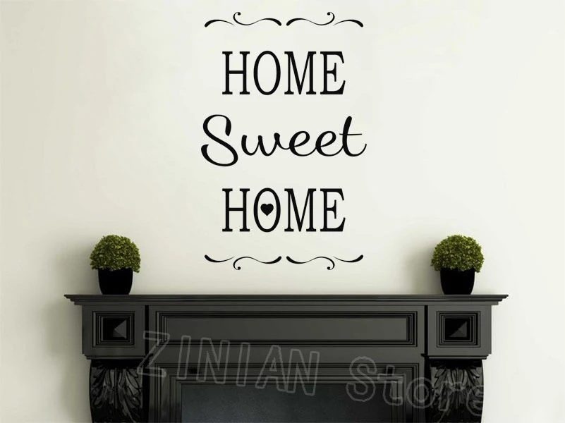 Sweet Home Quote Wall Stickers Vinyl Lettering Word For Front Door or Wall Art Decal Sticker Living Room Entryway Decor Z471