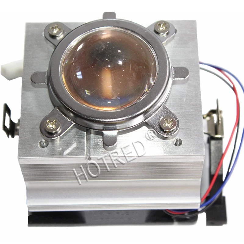 DIY High Power LED Cooling Aluminum Heatsink Fan Cooler + 44.5mm LED LENS + Base Bracket For 20W - 50W DIY Led Lamp Light