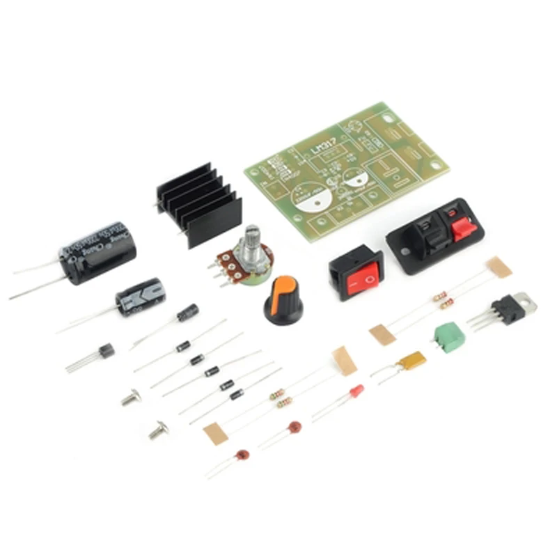 LM317 DIY Kit 1A DC 5V-35V Step-Down Power Supply Module AC/DC Adjustable Voltage Regulator With On/Off Switch