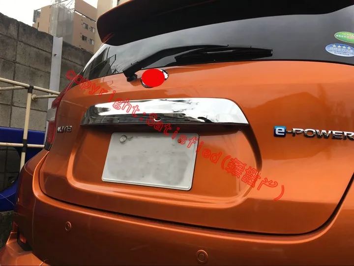 ABS Chrome Rear Trunk Lid Cover Trim For Nissan NOTE 2017 2018 Car Accessories Stickers