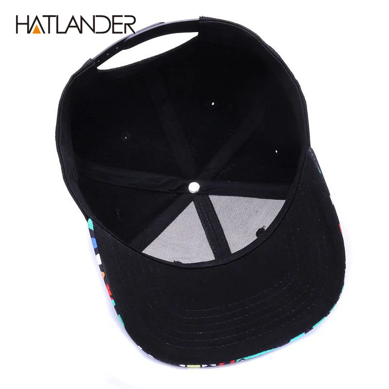 [HATLANDER]Brand Embroidery Retro baseball caps for men women bone snapbacks kenka black sports hats street art hip hop cap hat