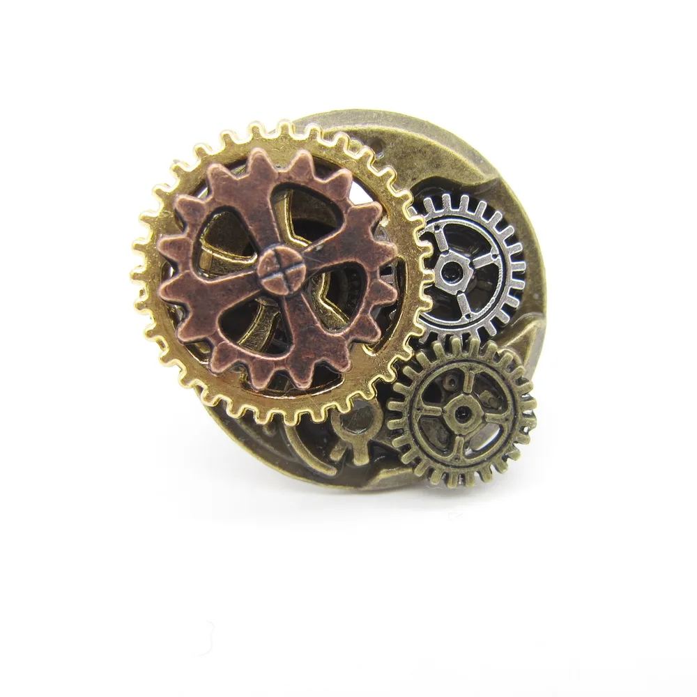 2018 Cykopv Original Design DIY Gears Vintage Industrial Mechanism Steampunk Ring Adjustable Size