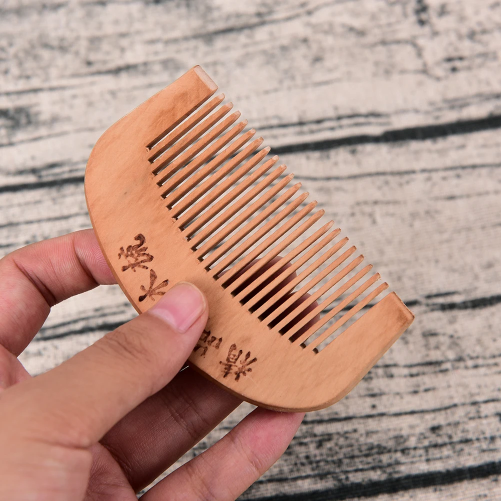 1PCS S/L Pocket Comb Handmade Sandalwood Anti-Static for hair Beard And Mustache Combs Hair Brush Styling Tools