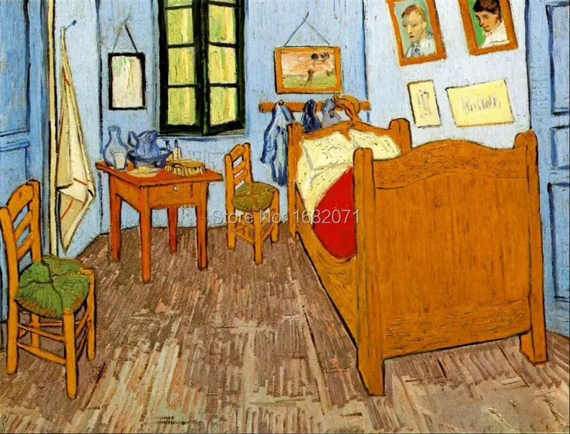 Professional Artist Reproduction High Quality Van Gogh Vincent's Bedroom in Arles Oil Painting On Canvas For Home Decorative