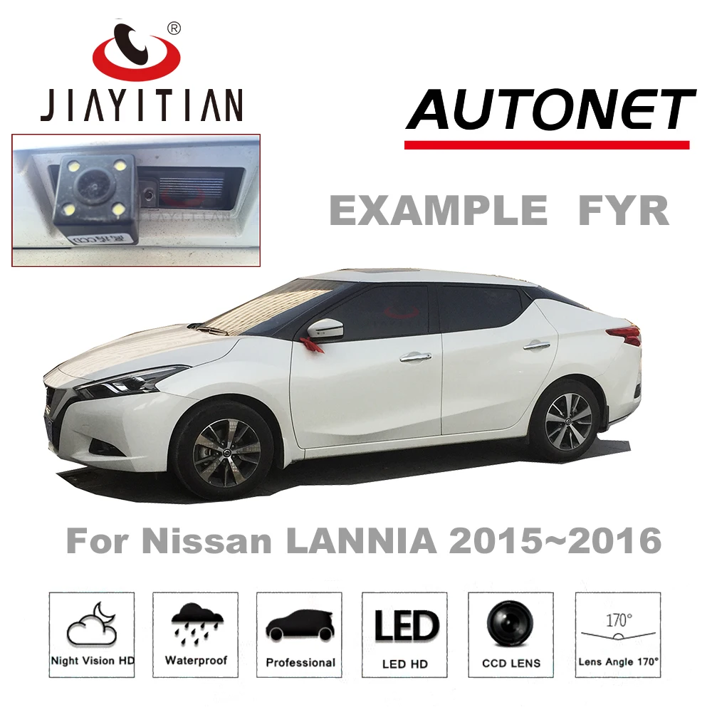 

JIAYITIAN Rear View Camera For Nissan LANNIA lannia 2015 2016 4LEDS CCD Night Vision Parking Reverse Back Up Camera