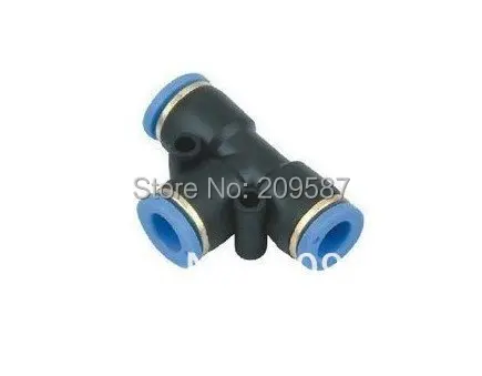 50pcs 8mm Push In Equal Tee Pneumatic Quick Connectors