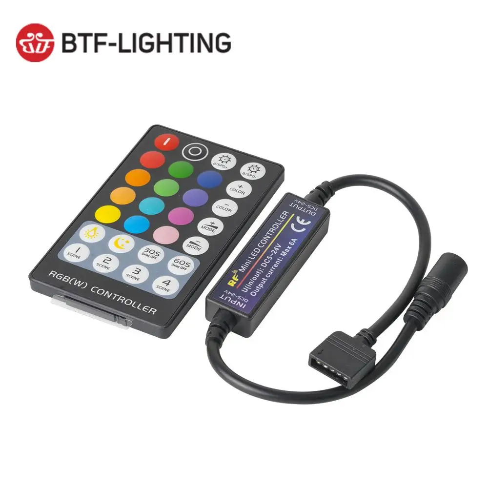 RF14 17 21 28 Keys LED Light Strip Controller for 5050 DIM RGB RGBW RGBCCT 4pin 5pin 6pin LED Lights Tape Controller DC5-24V