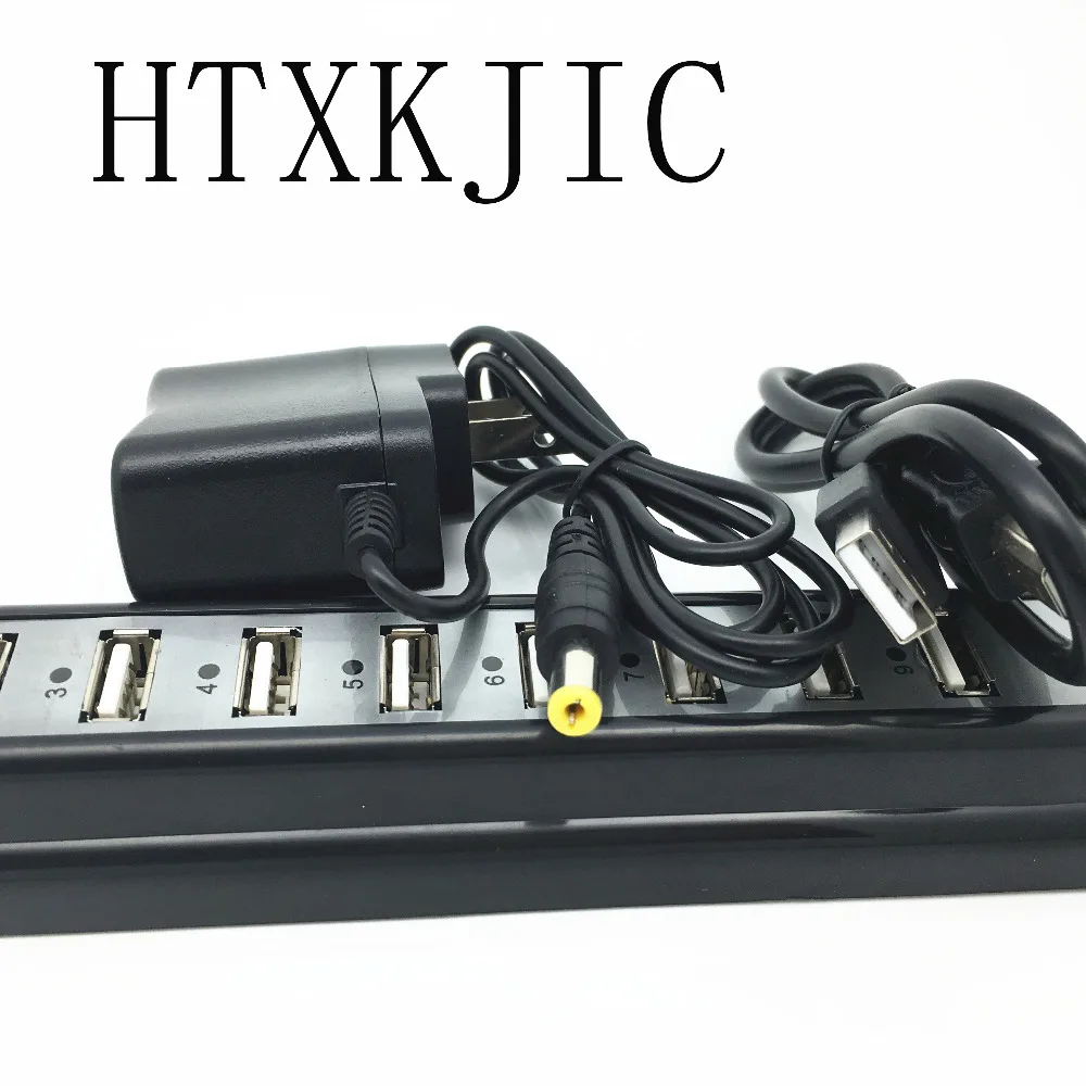 10 Cổng USB 2.0 HUB Với Nguồn Điện Thiết Bị Ngoại Vi Máy Tính Bộ Chuyển Đổi Nguồn Cho Portablefor Máy Tính Laptop Notebook