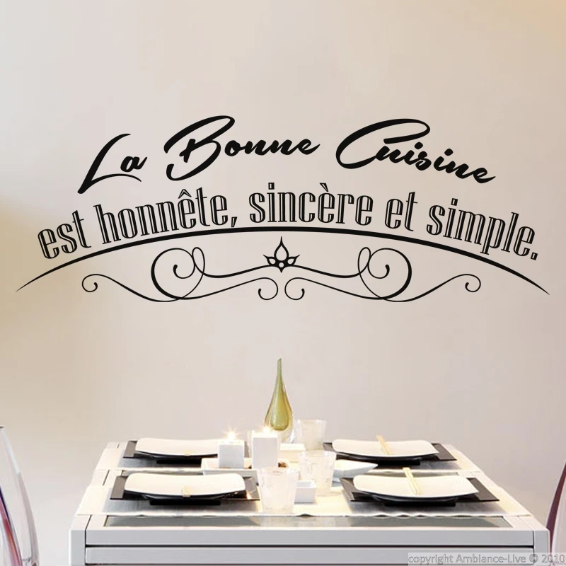 French La Bonne Vinyl Wall Decals Kitchen Vinyl Wall Sticker Mural Art Decal Wallpaper Living Room Wall Decor Fresco Decoration