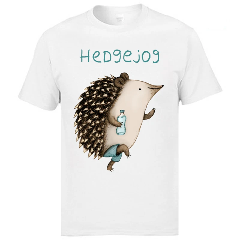 Hedgejog Cute Hedgehog Classic T-Shirts 100% Cotton Leisure Men\'s T-Shirt Fashion Design Tee-Shirts Drop Shipping Tee Shirt Male