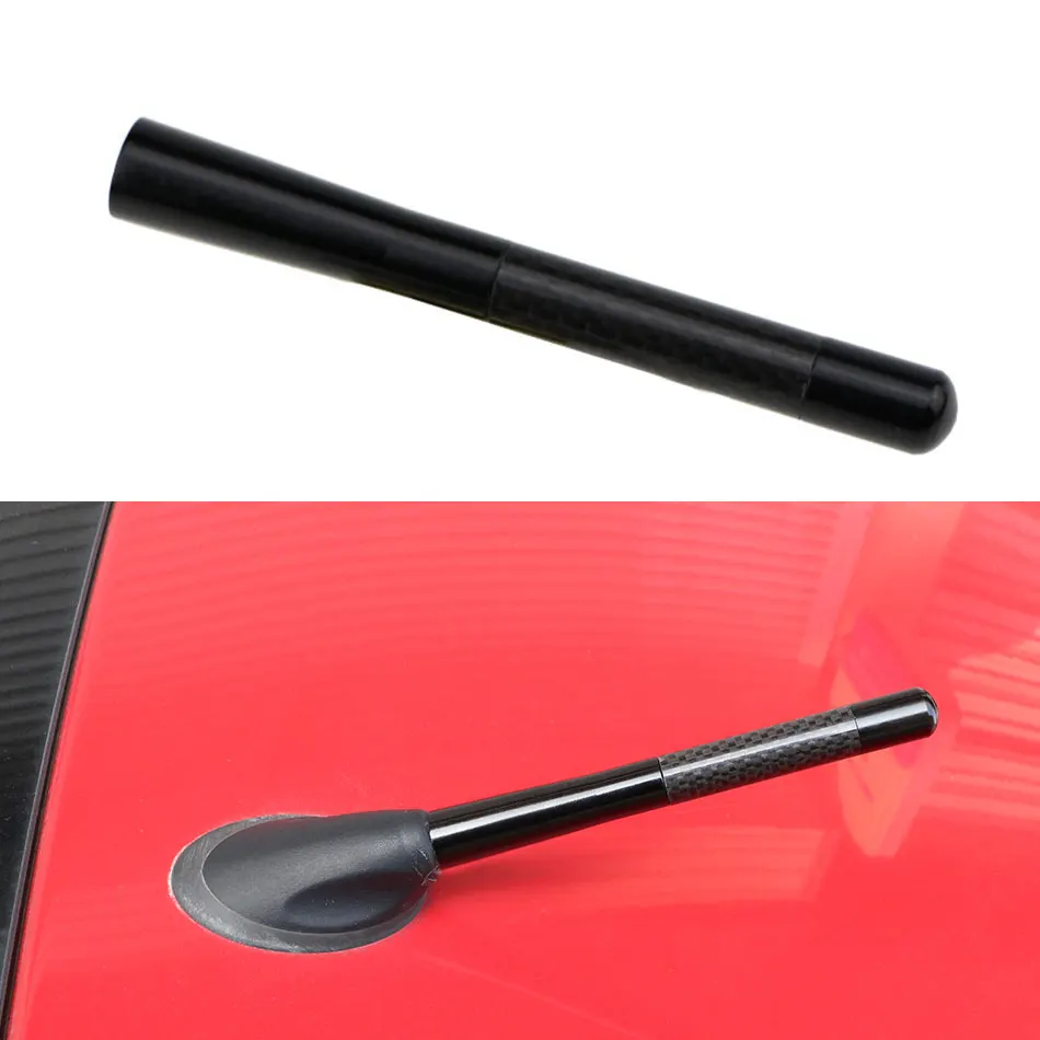 

Jameo Auto Car Carbon Fiber Short Antenna Radio Car Aerial Antenna Sticker for Renault Duster Megane 2 Logan Clio Koleos Parts