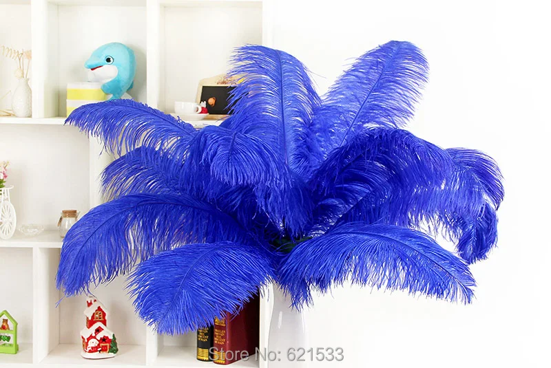 50pcs/lot 20-22inch perfect Ostrich feathers for Wedding,Table Centerpieces,Home Decor,Royal Blue Colour