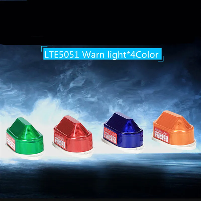 24V 12V 220V  LED Flash buzzer Strobe Light  Industrial Signal Indicating Emergency Alarm Warning Lamp Yellow LTE-5051