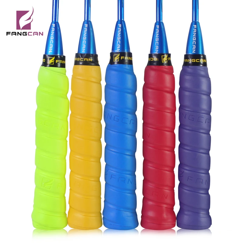 FANGCAN 6PCS Tacky PU Tennis Grip Cushion Badminton Squash Racket Over Grip with Foam Ridge