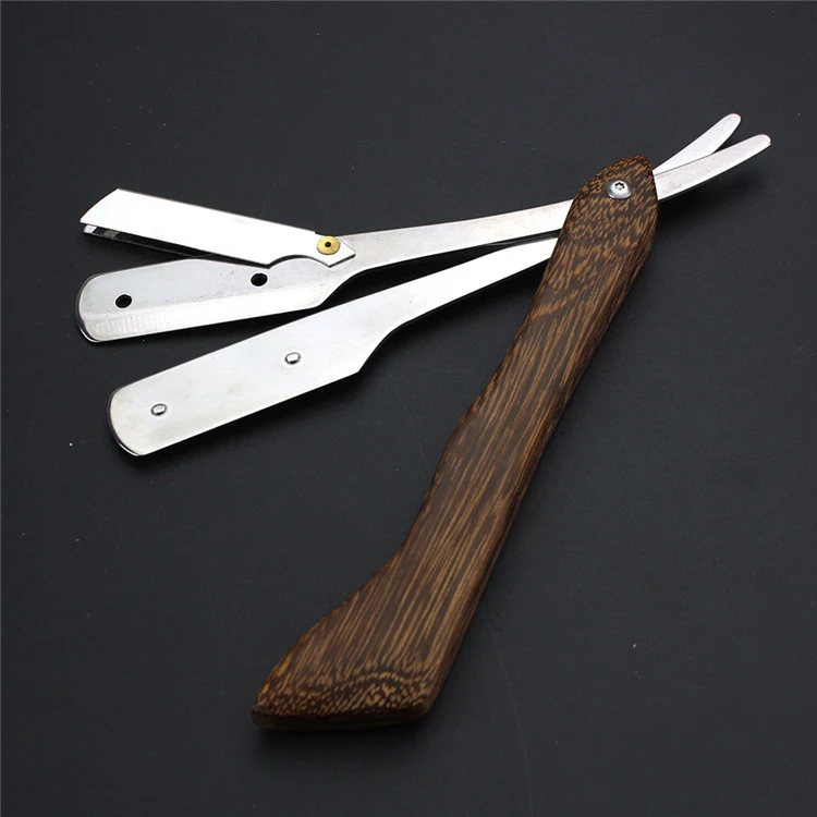 Vintage Shaving Steel Razor Shave Beard Mustache Knife Hair Cutting Er Barber Salon Knife Hairdressing With Blades Sale