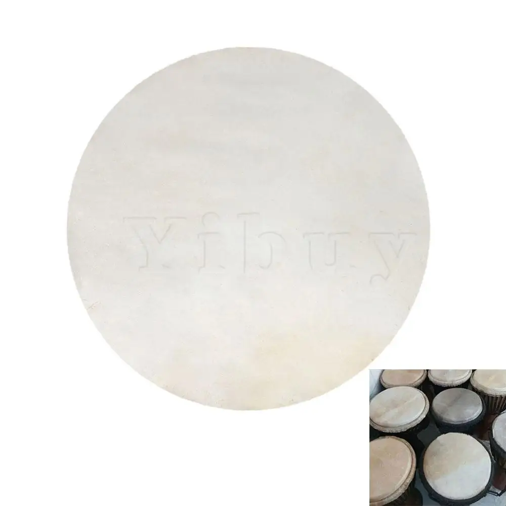 Yibuy 40cm Diameter Light Yellow Skin Drums Head Material for 12 inch