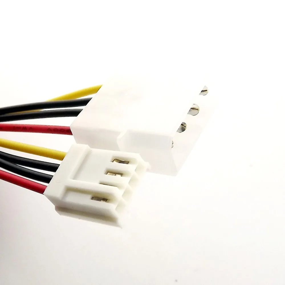 Adaptador de fuente de alimentación IDE de 4 pines, conector macho Molex a disquete, Cable de 20cm/30cm, 10 Uds.