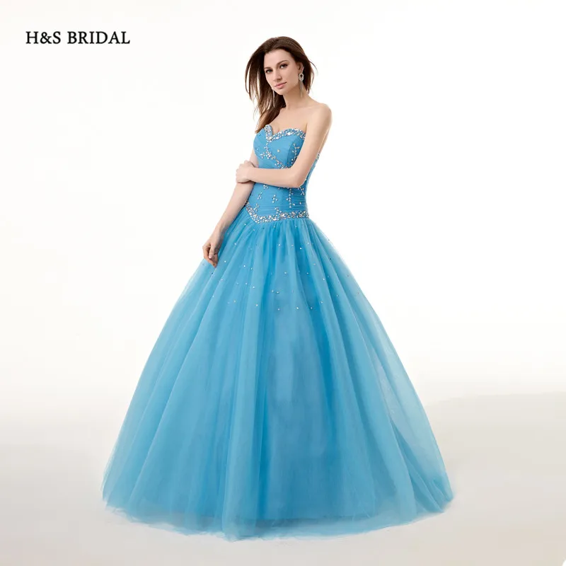 H & s bridal tulle 볼 가운 댄스 파티 드레스 스팽글 스위트 15 로브 드 soiree 댄스 파티 quinceanera 드레스