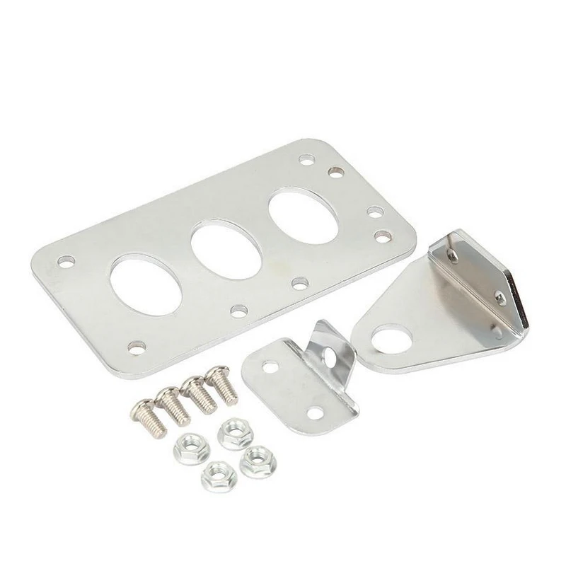 

Chrome Side Mount Motorcycle License Plate Bracket Fit Harley Chopper Brake Tail Light Free Shipping