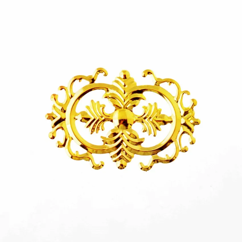 

Free shipping Retail 5Pcs Gold Color Filigree Flower Wraps Connectors Metal Crafts Gift Decoration DIY Findings 7x4.6cm F1736