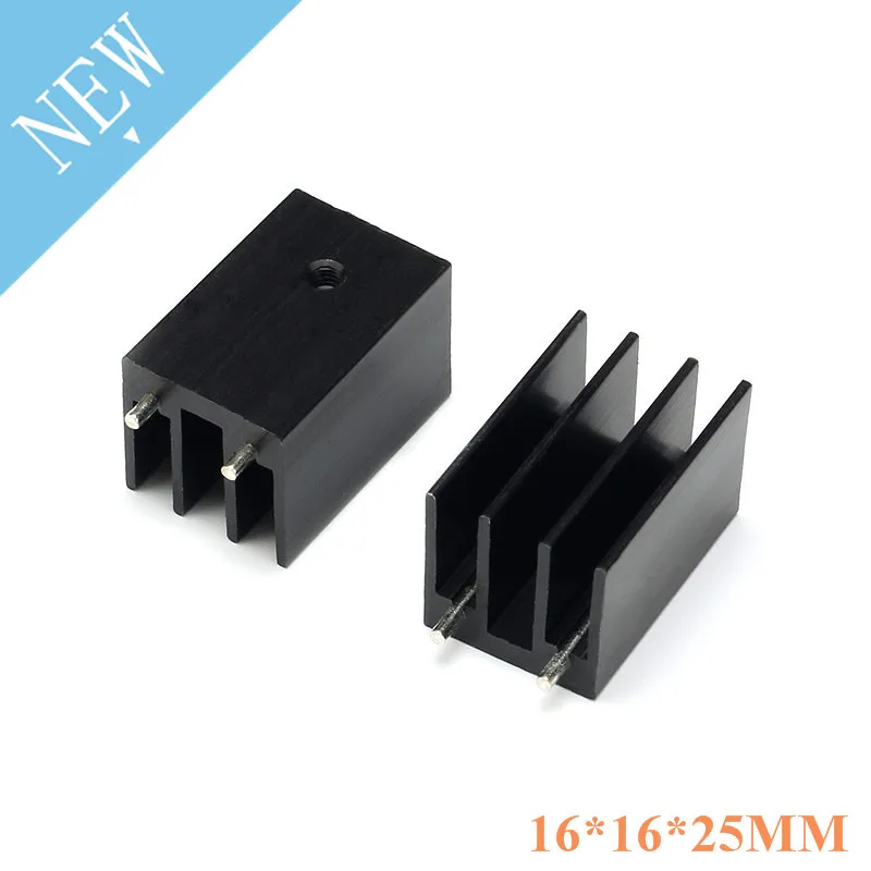 Radiador dissipador de calor, 5 peças, 16*16*25mm a-220, dissipador de calor, refrigeração aleta, alumínio